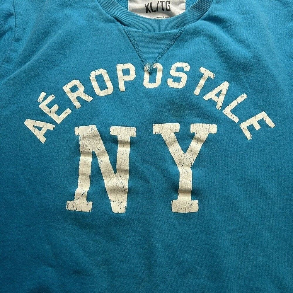 Aeropostale Turquoise NY Crewneck Sweatshirt - Women